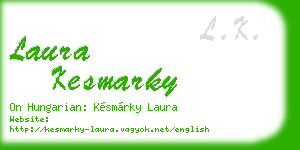 laura kesmarky business card