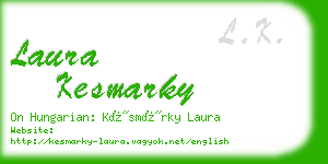 laura kesmarky business card